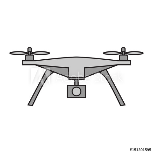 500x500 Drone Vector Icon On White Background