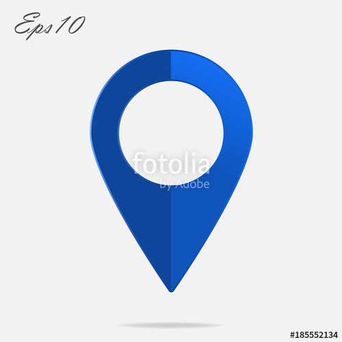 500x500 Vector Image Positioning On The Map Mark Icon Blue Icon Location
