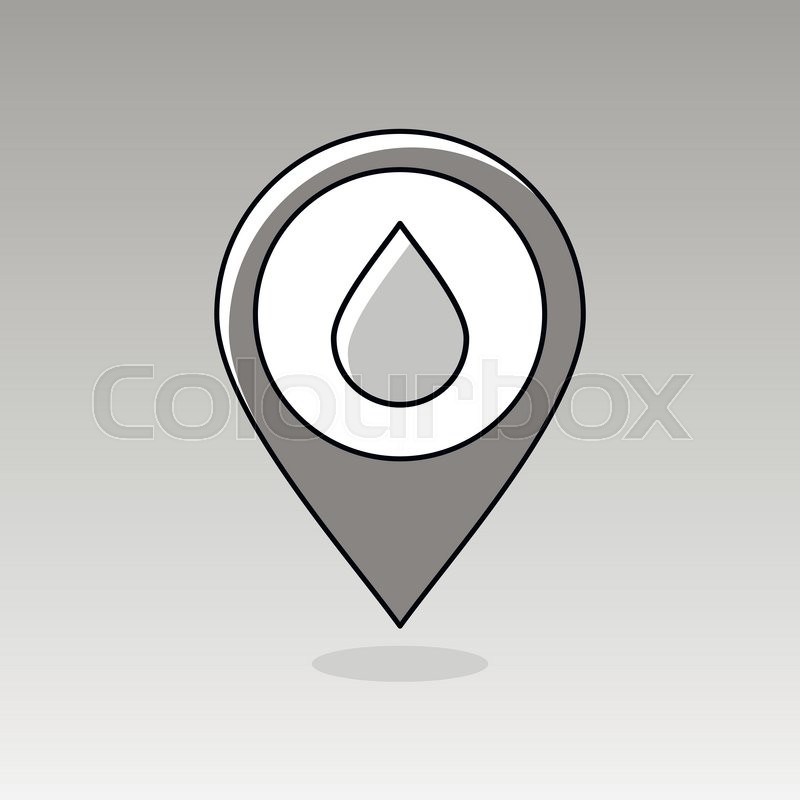 800x800 Water Rain Drop Outline Pin Map Icon Stock Vector Colourbox