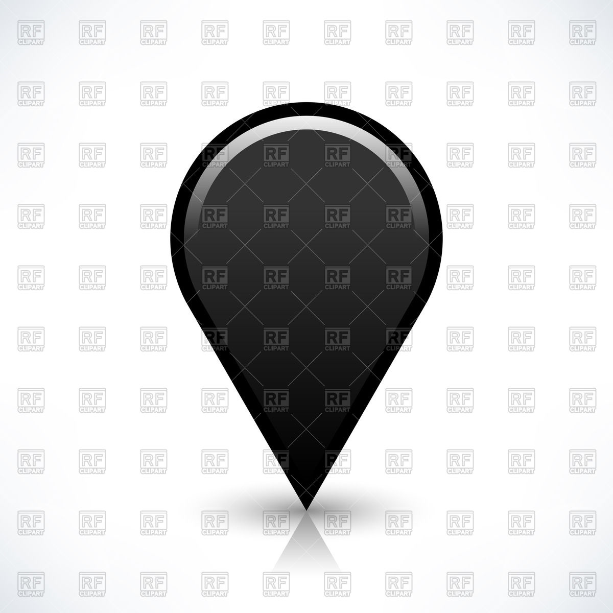 1200x1200 Drop Shaped Black Map Pin Vector Image Of Signs, Symbols, Maps