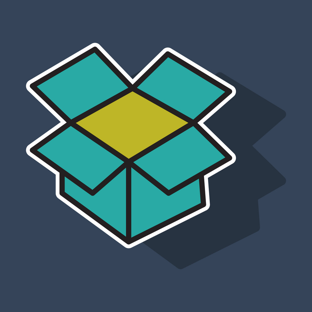 dropbox logo black background