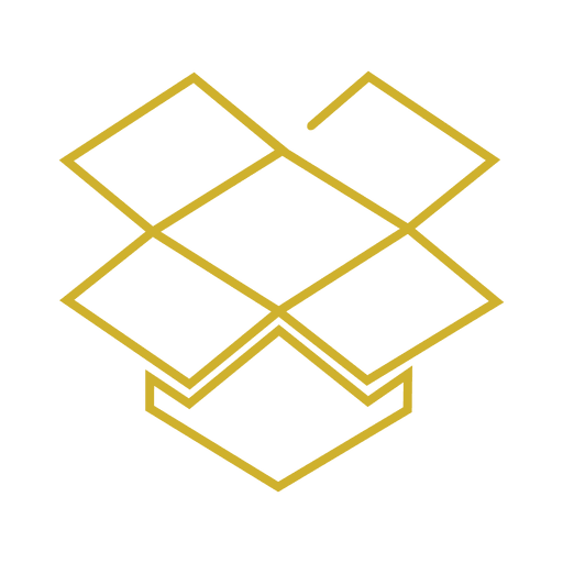 512x512 Yellow Dropbox Line Icon