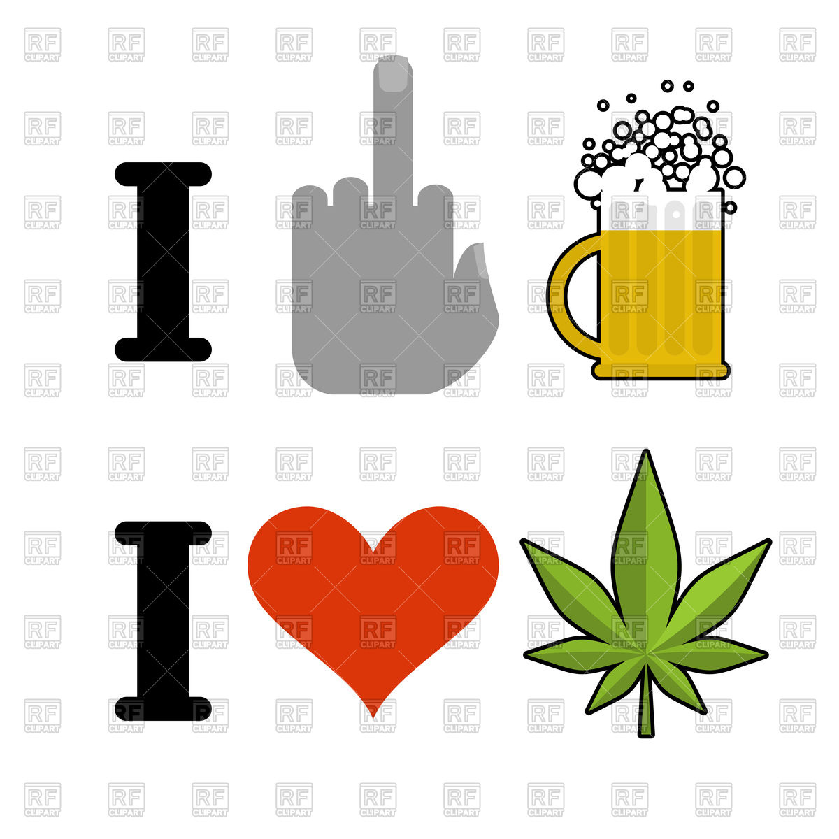 1200x1200 I Hate Alcohol, I Like Drugs Vector Image Of Conceptual