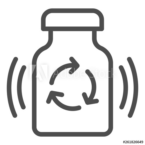 500x500 Medicine Pills Recycling Line Icon Recycle Drugs Vector
