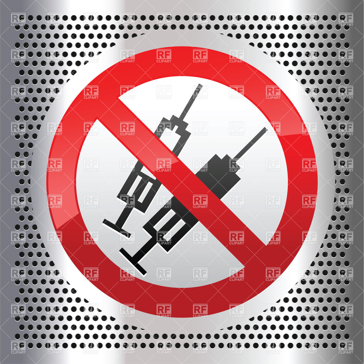 1200x1200 Prohibitory Sign No Syringe