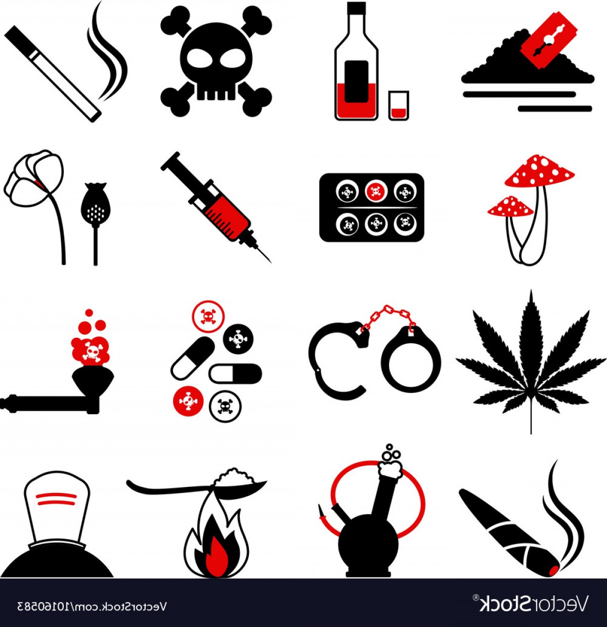 1200x1240 Drugs And Alcohol Addiction Icons Vector Soidergi