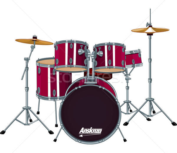 600x518 Drum Kit Vector Illustration Anna Velichkovsky