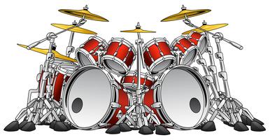 386x200 Drum Set Free Vector Art