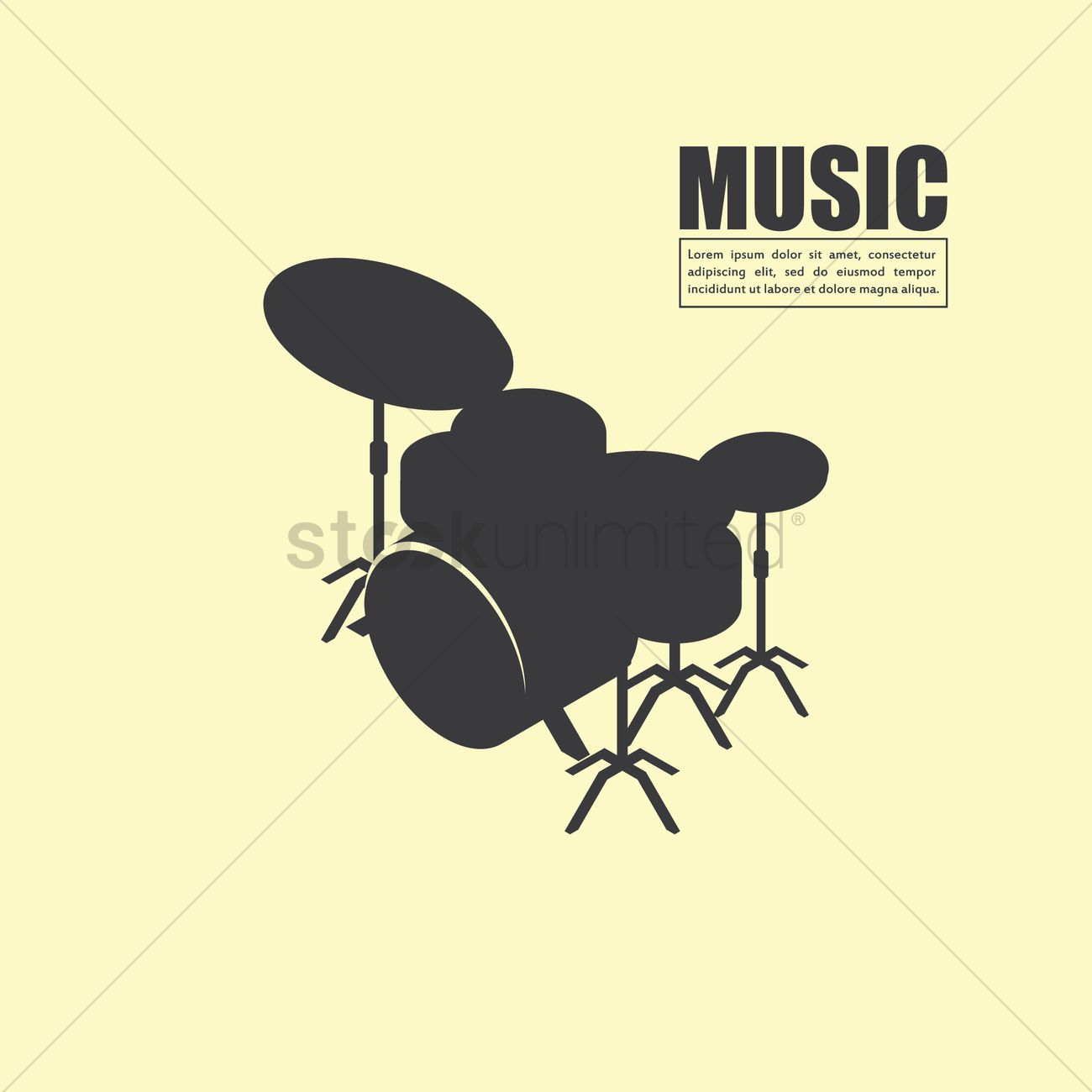 1300x1300 Drum Kit Vector Image