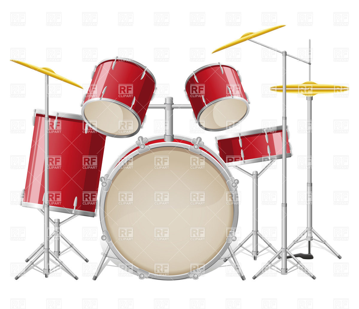 1200x1036 Drum Kit Vector Image Of Objects Konturvid