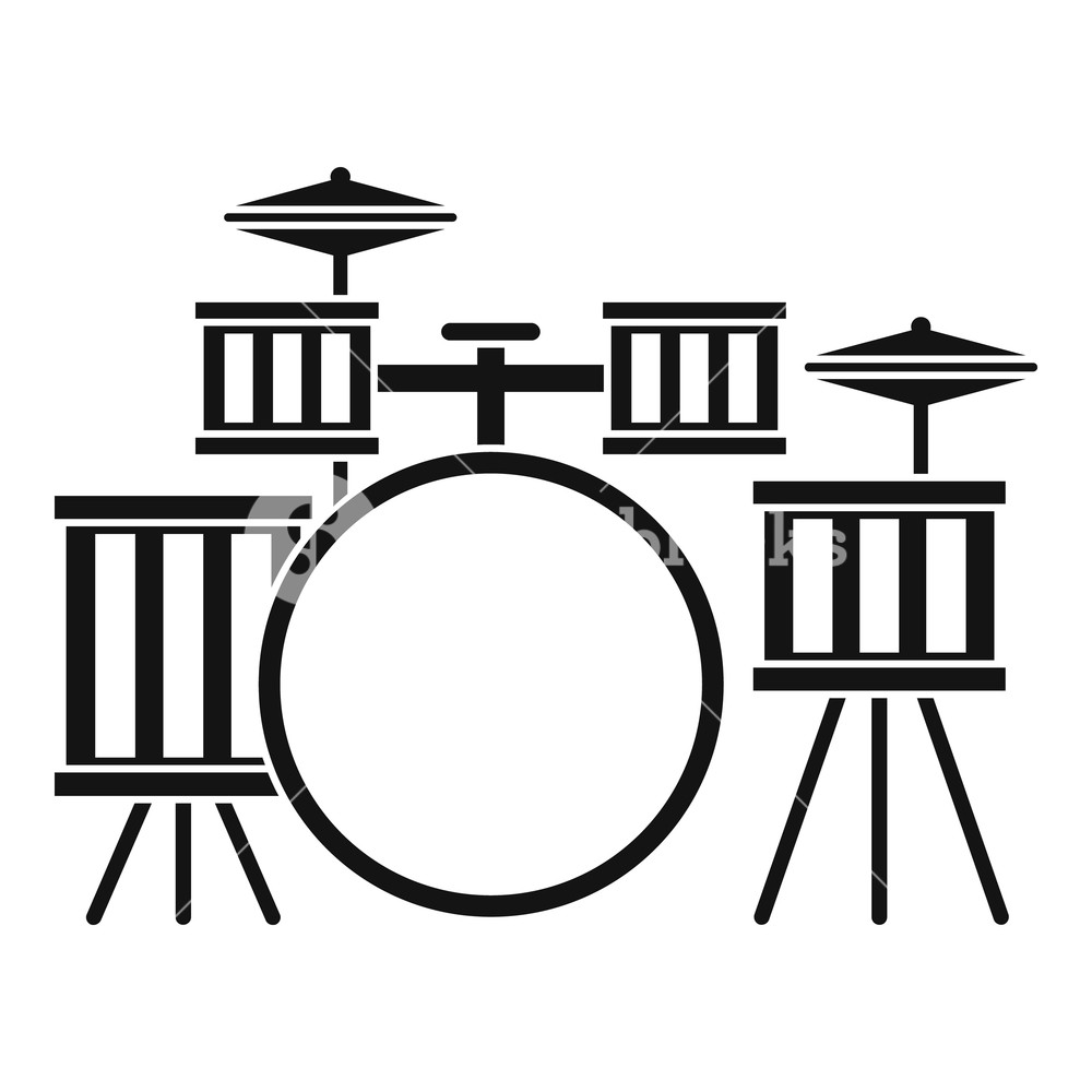 1000x1000 Drum Kit Icon Simple Illustration Of Drum Kit Vector Icon For Web