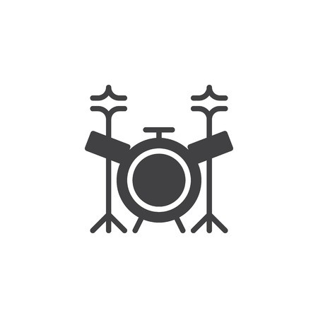 450x450 Drum Kit Vector Icon Filled Flat Sign For Mobile Concept And Web