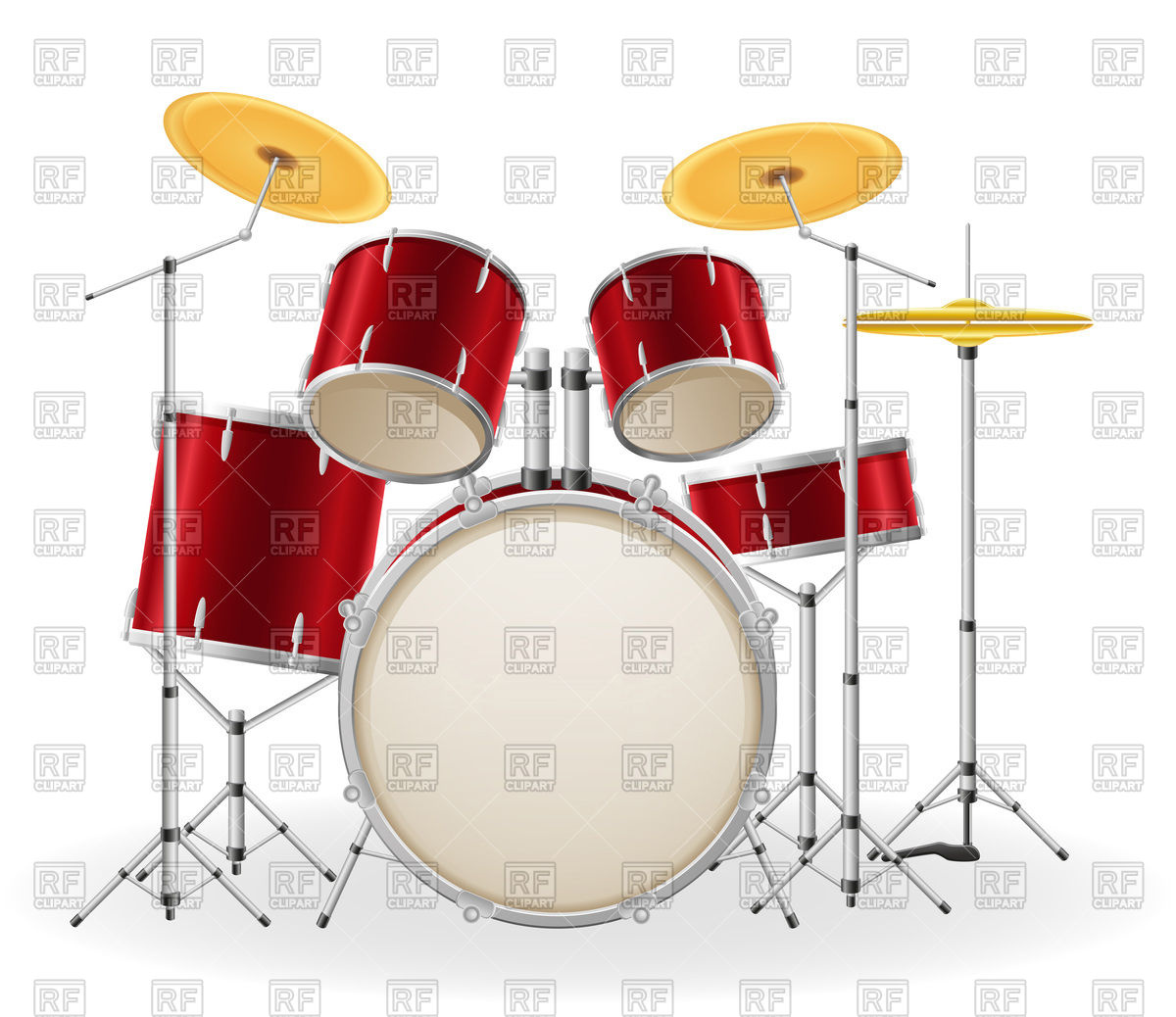 1200x1038 Drum Set Kit Musical Instrument Illustration Isolated On White