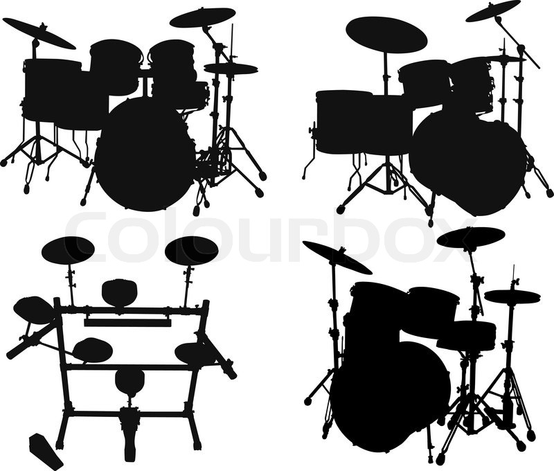 800x680 Set Of Vector Silhouettes Different Stock Vector Colourbox