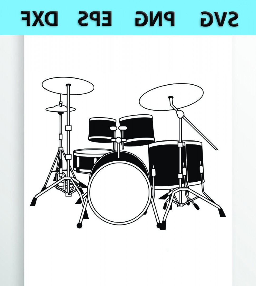 1077x1200 Vector Images Drum Set Silhouette Hoodamathrun