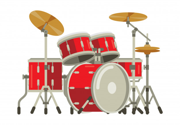 Drum Set Flat Style Vector Illustration Vector Premium Download 626x438 Drum Set Flat Style Vector Illustration Vector Premium Download