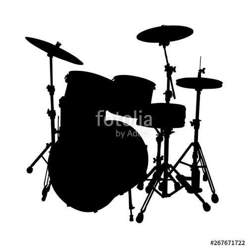 Drum Set Silhouette Stock Image And Royalty Free Vector 500x500 Drum Set Silhouette Stock Image And Royalty Free Vector