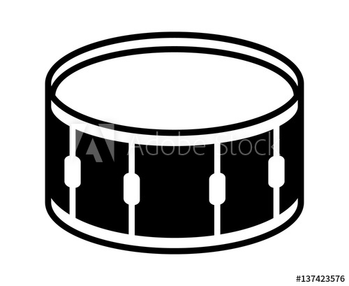500x409 Snare Drum Or Side Drum Musical Instrument Flat Vector Icon