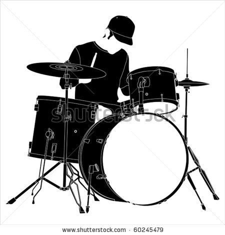 450x470 Drummer Silhouette Clip Art Drummer Silhouette Stock Vector