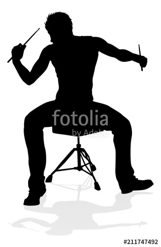 327x500 Musician Drummer Silhouette Stock Image And Royalty Free Vector
