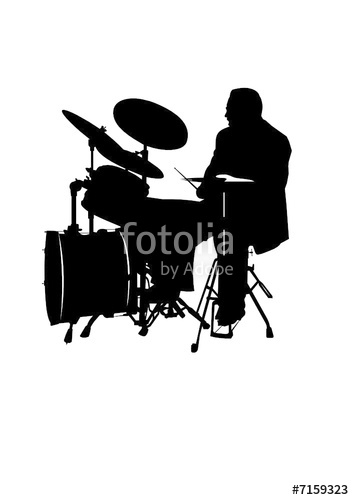 354x500 Drummer Silhouette Stock Image And Royalty Free Vector