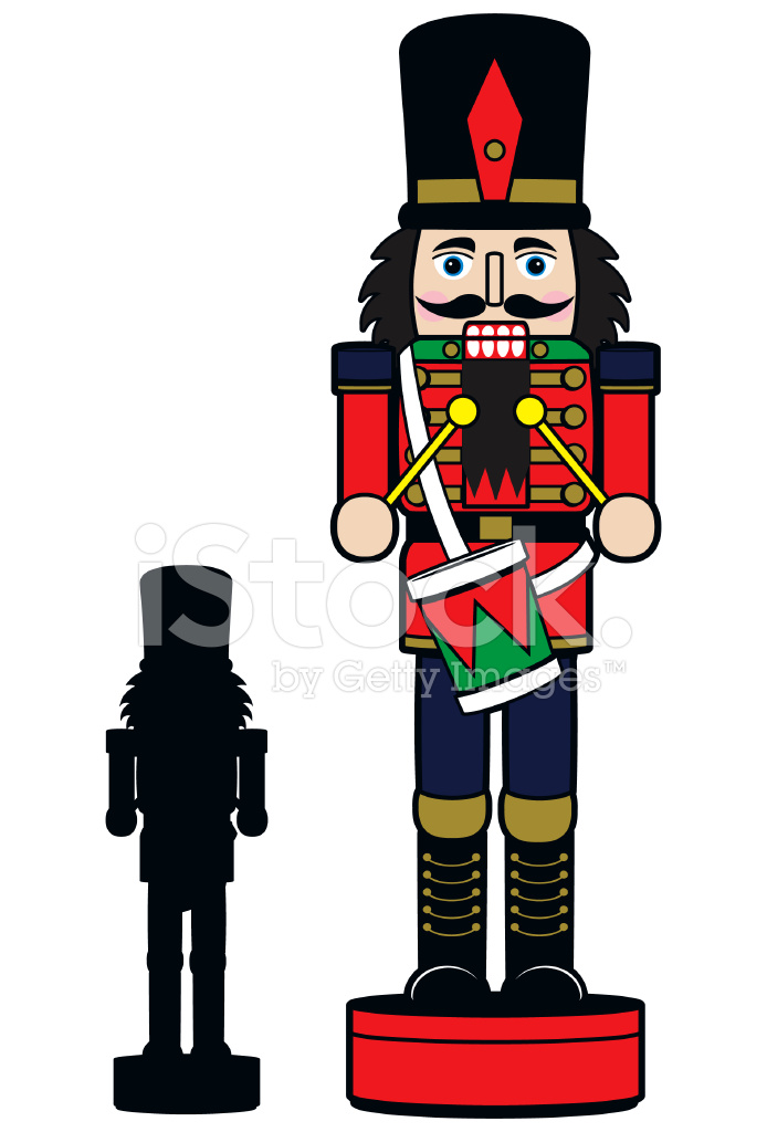 694x1024 Christmas Nutcracker Drummer Silhouette Stock Vector