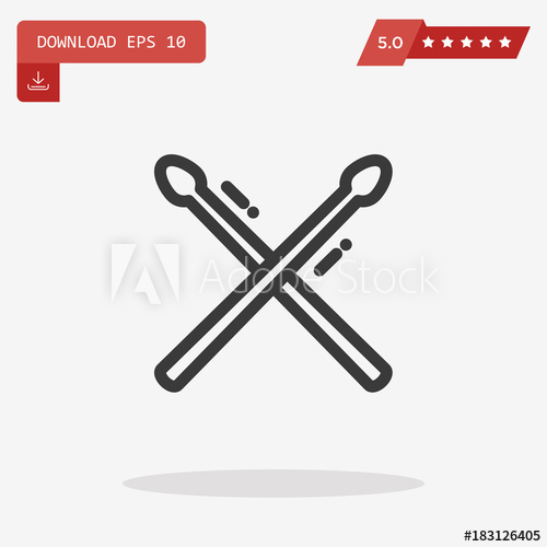 500x500 Drumstick Vector Icon
