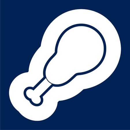 450x450 Chicken Leg Drumstick Vector Icon Illustration Royalty Free