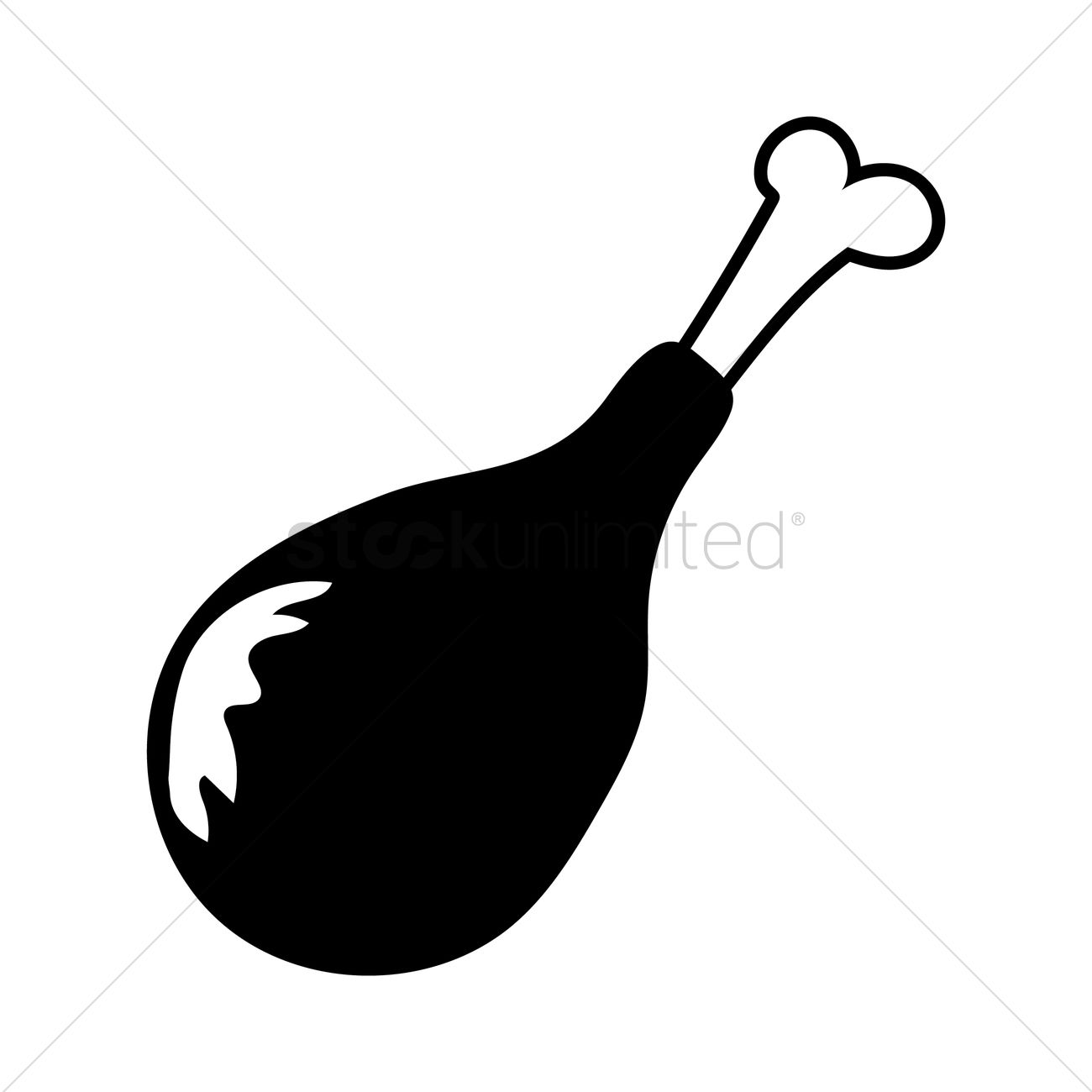 1300x1300 Chicken Drumstick Vector Image