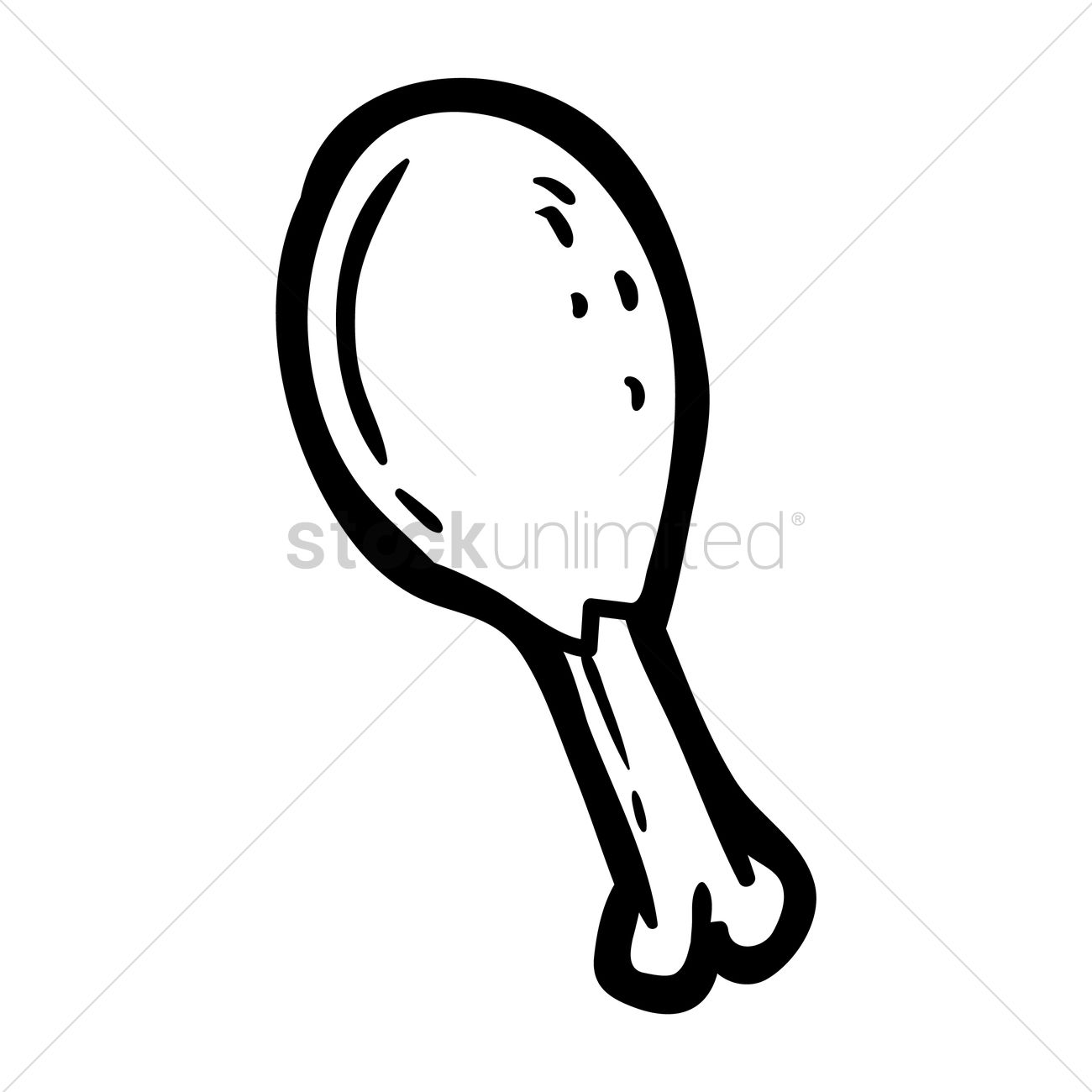 1300x1300 Chicken Drumstick Vector Image