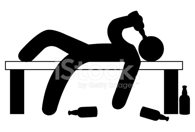 649x440 Drunk Stickman Stock Vector