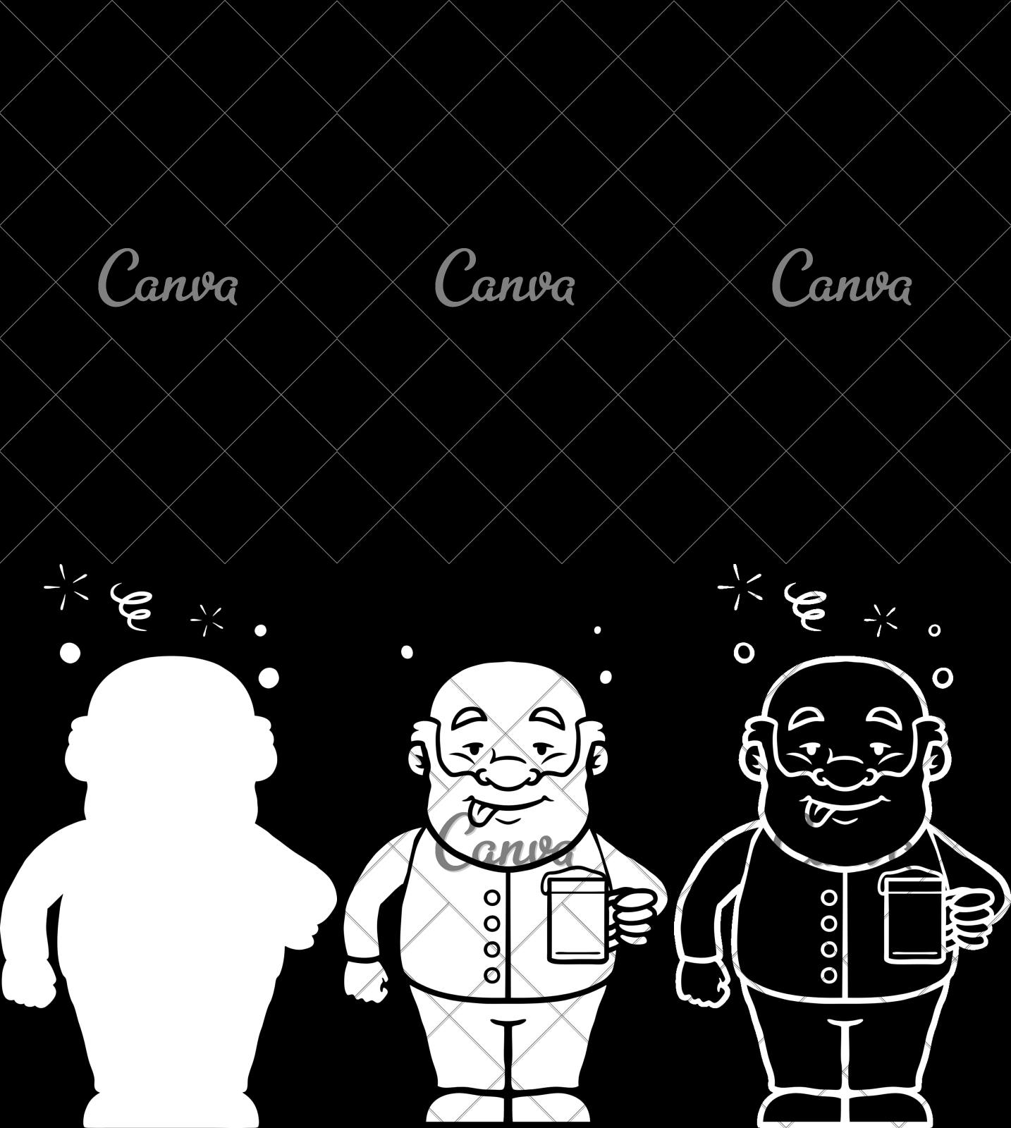 1434x1600 Old Man Drunk Vector