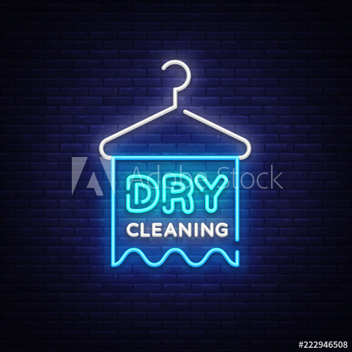 500x500 Dry Cleaning Neon Sign Vector Dry Cleaning Design Template Neon