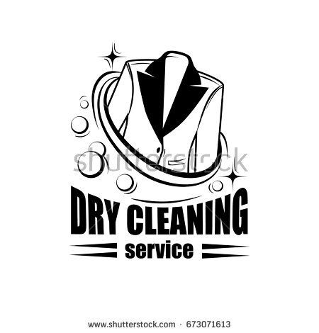 450x470 Dry Cleaning Service Logo Or Badge With Jacket Vector Icon