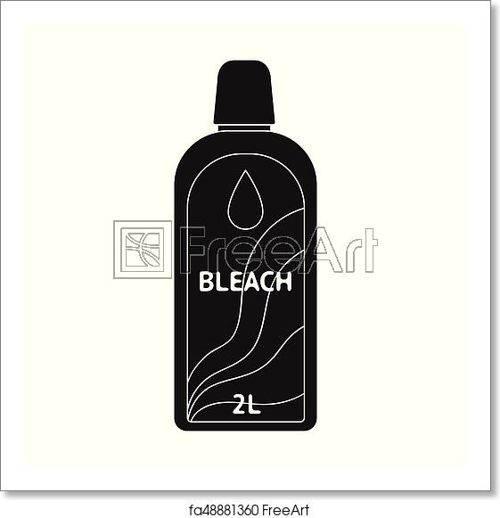 561x581 Free Art Print Of Bottle Of Bleach Dry Cleaning Single Icon