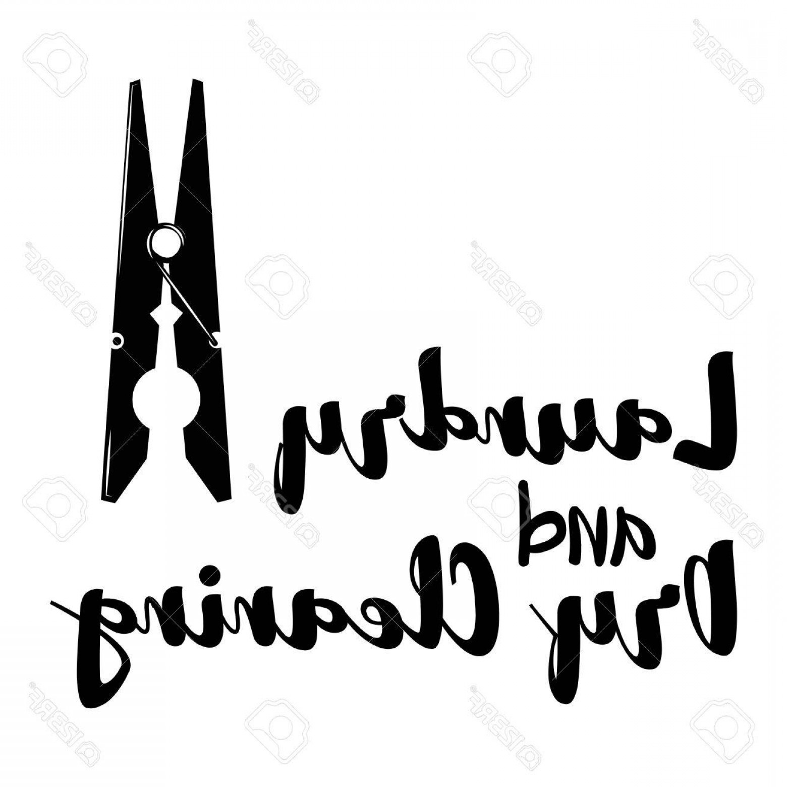 1560x1560 Photostock Vector Clothes Clip Vector Laundry And Dry Cleaning