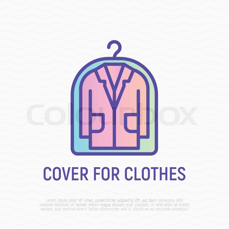 800x800 Suit From Dry Cleaning Thin Line Icon, Stock Vector Colourbox