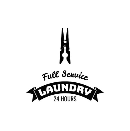 448x450 Clothespin Laundry And Dry Cleaning Logo, Emblem And Design
