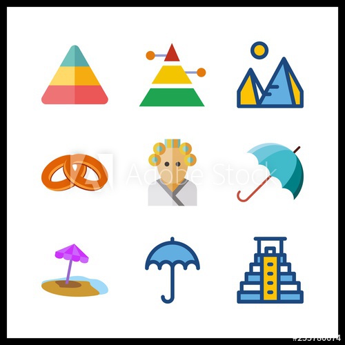 500x500 Dry Icon Vector Illustration Dry Set Bublik And Pyramids Icons