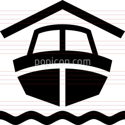 400x400 Boat In Dry Dock Vector Icon