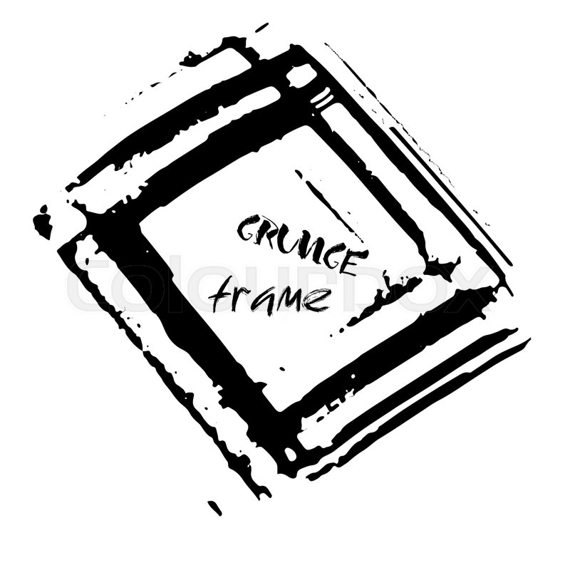 800x800 Grunge Vector Frame Ink Dry Brush Stock Vector Colourbox