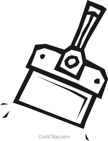 366x480 Drywall Knife Royalty Free Vector Clip Art Illustration