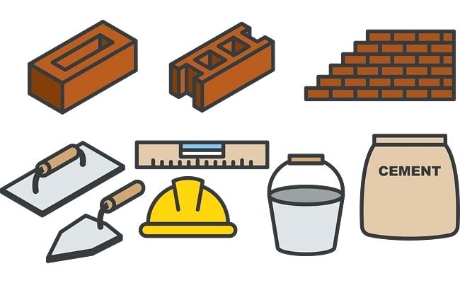 650x400 Clipart Construction Vector Drywall Building Cement And Barrel