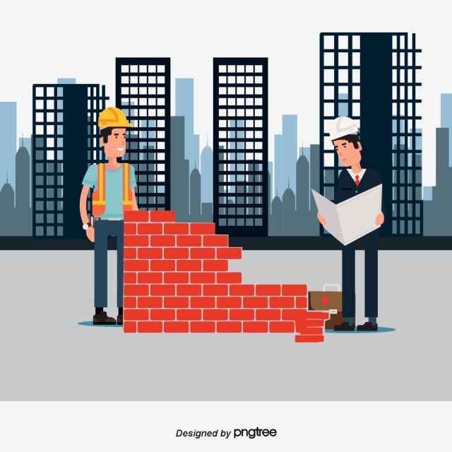 640x640 Vector Construction Workers Building Walls, Construction Vector