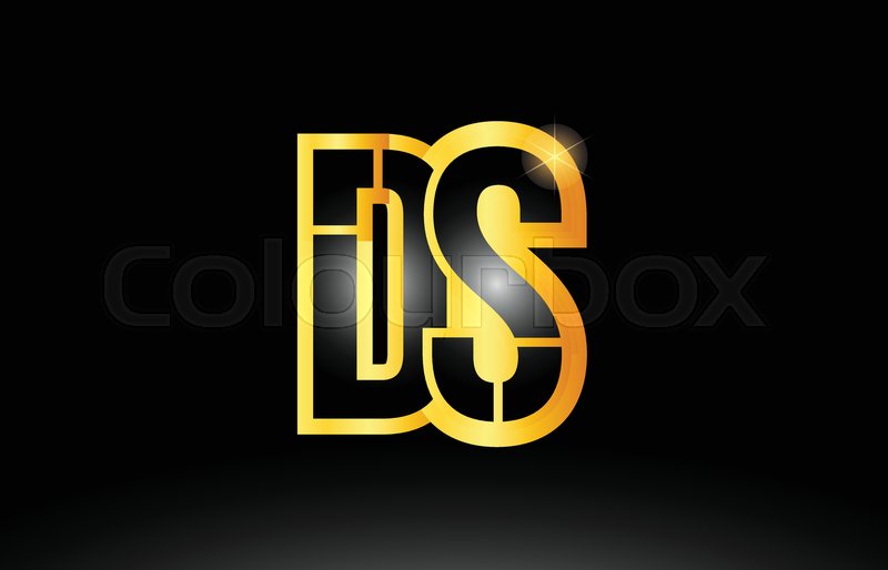 800x514 Gold Black Alphabet Letter Ds D S Logo Stock Vector Colourbox
