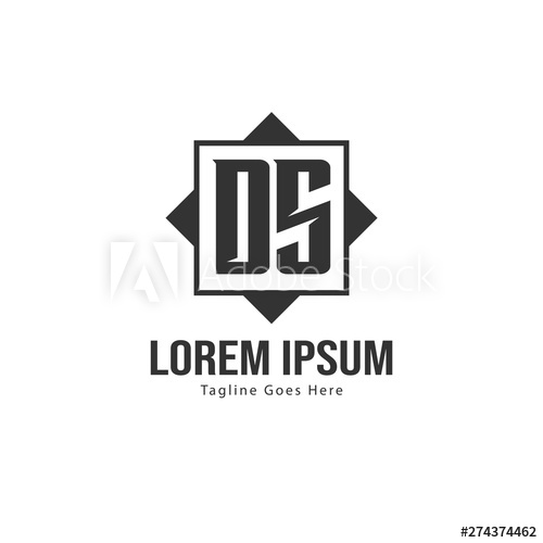 500x500 Initial Ds Logo Template With Modern Frame Minimalist Ds Letter