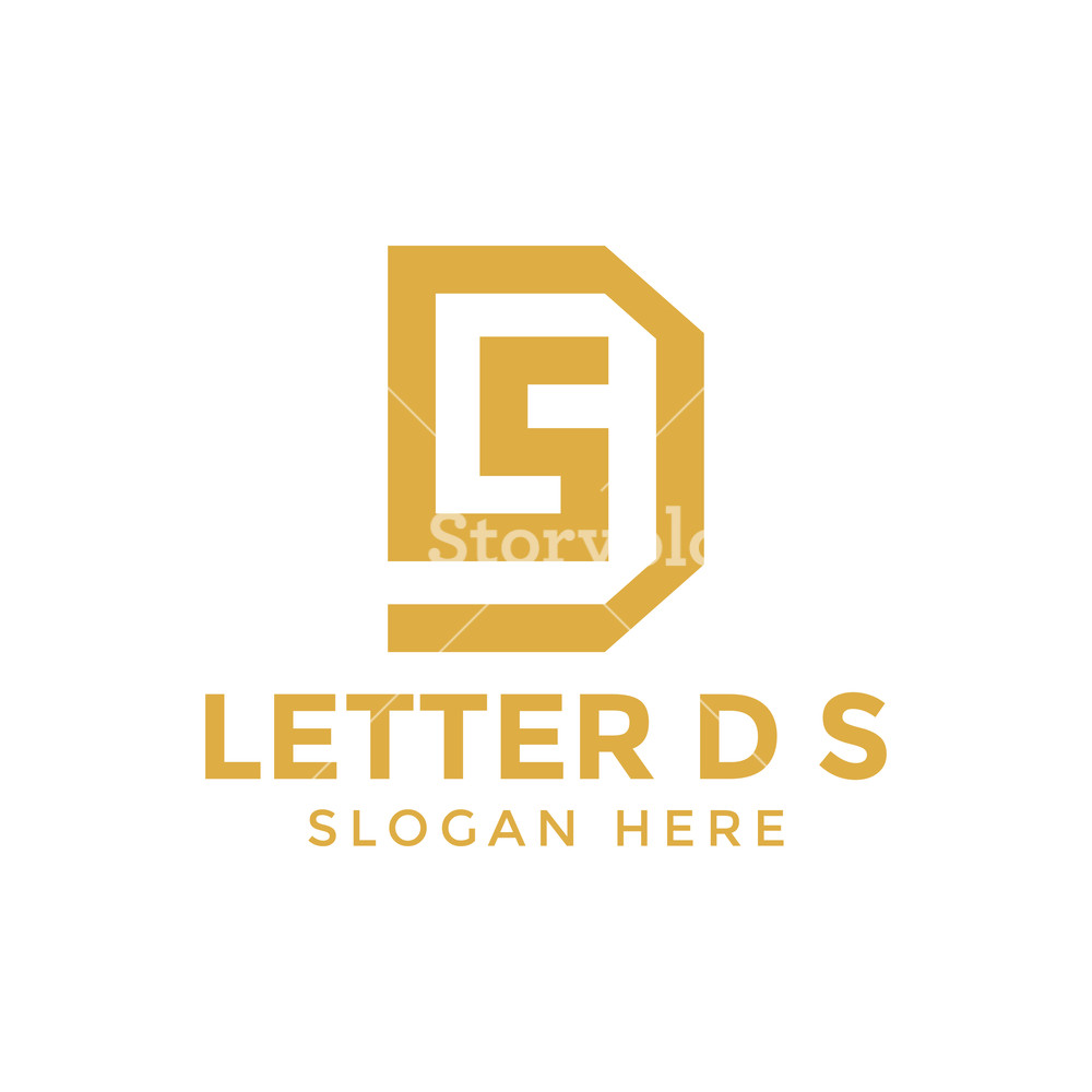 1000x1000 Letter D S Logo Icon Design Template Vector Royalty Free Stock