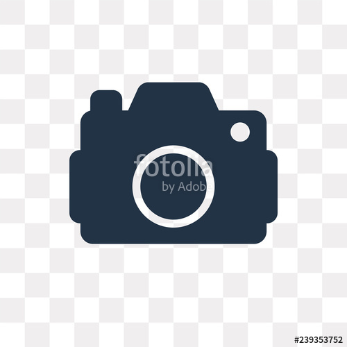 500x500 Dslr Camera Vector Icon Isolated On Transparent Background, Dslr