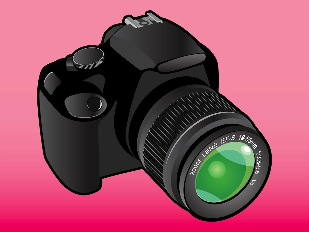 1024x768 Dslr Camera Vector Vector Art Graphics
