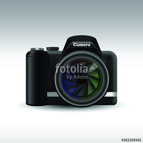 500x500 Dslr Photo Camera Vector Design Illustration Isolated
